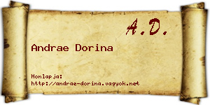 Andrae Dorina névjegykártya
