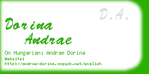 dorina andrae business card